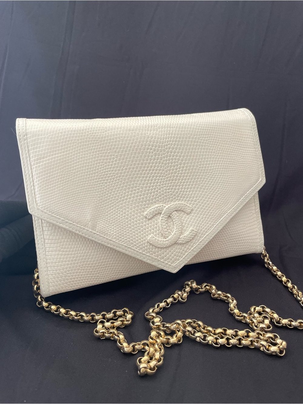 Auth. CHANEL CLASSIC FLAP WALLET ON CHAIN